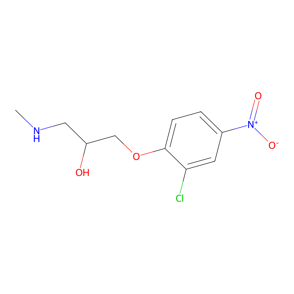 1-(2-Chloro-4-nitrophenoxy)-3-(methylamino)propan-2-ol molecular structure, CAS 1019624-34-0