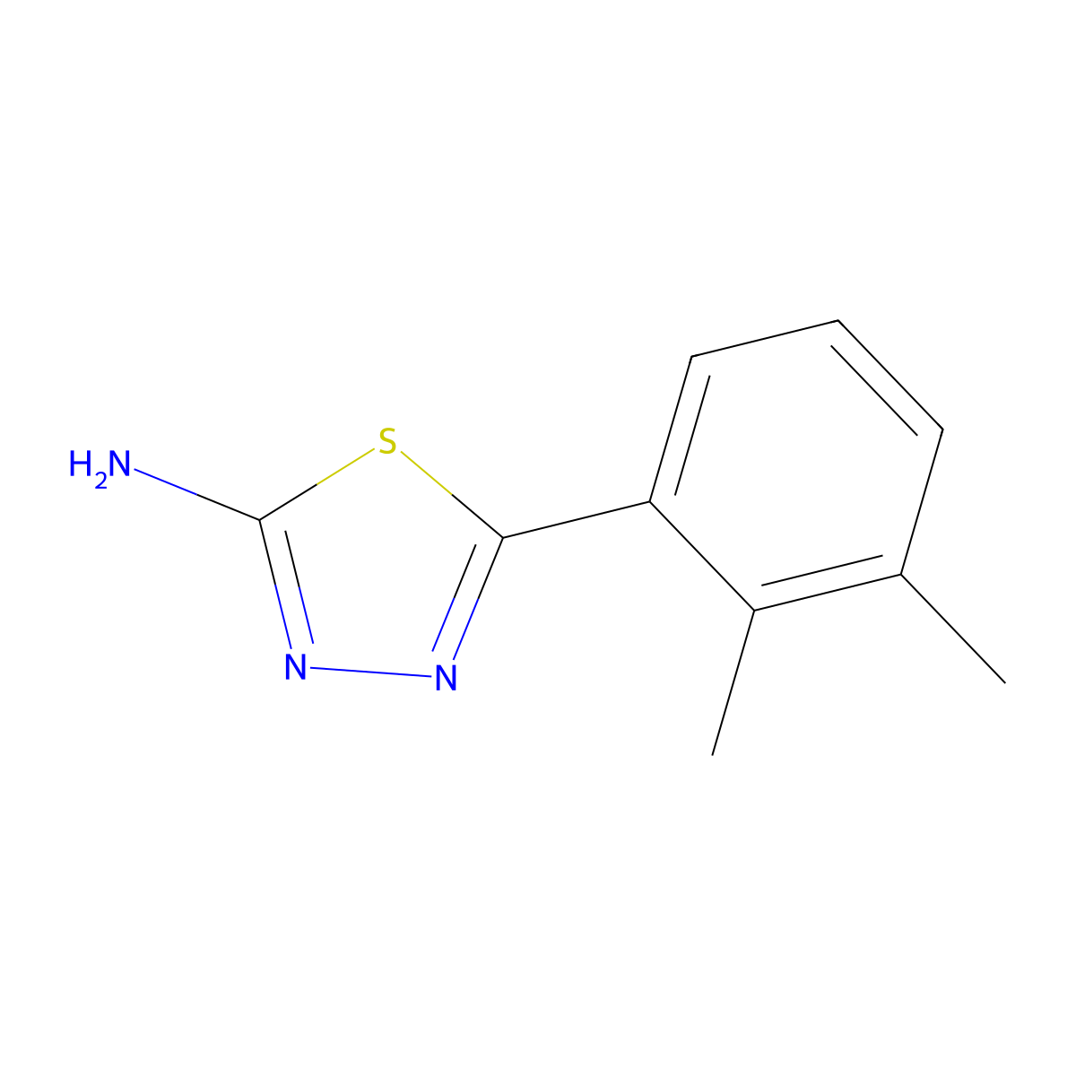 5-(2,3-Dimethylphenyl)-1,3,4-thiadiazol-2-amine molecular structure, CAS 1019624-47-5