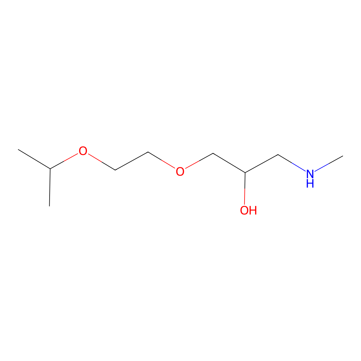 {2-Hydroxy-3-[2-(propan-2-yloxy)ethoxy]propyl}(methyl)amine molecular structure, CAS 1019624-79-3