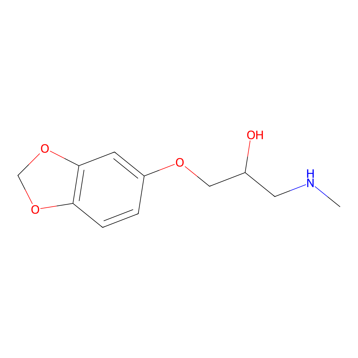 [3-(2H-1,3-benzodioxol-5-yloxy)-2-hydroxypropyl](methyl)amine molecular structure, CAS 1019624-92-0