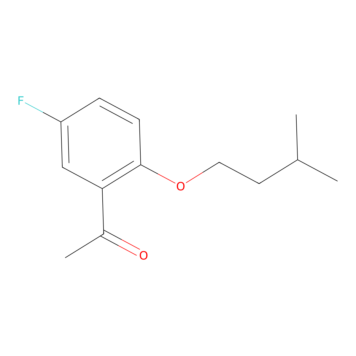 1-(5-Fluoro-2-(isopentyloxy)phenyl)ethanone molecular structure, CAS 1019625-02-5