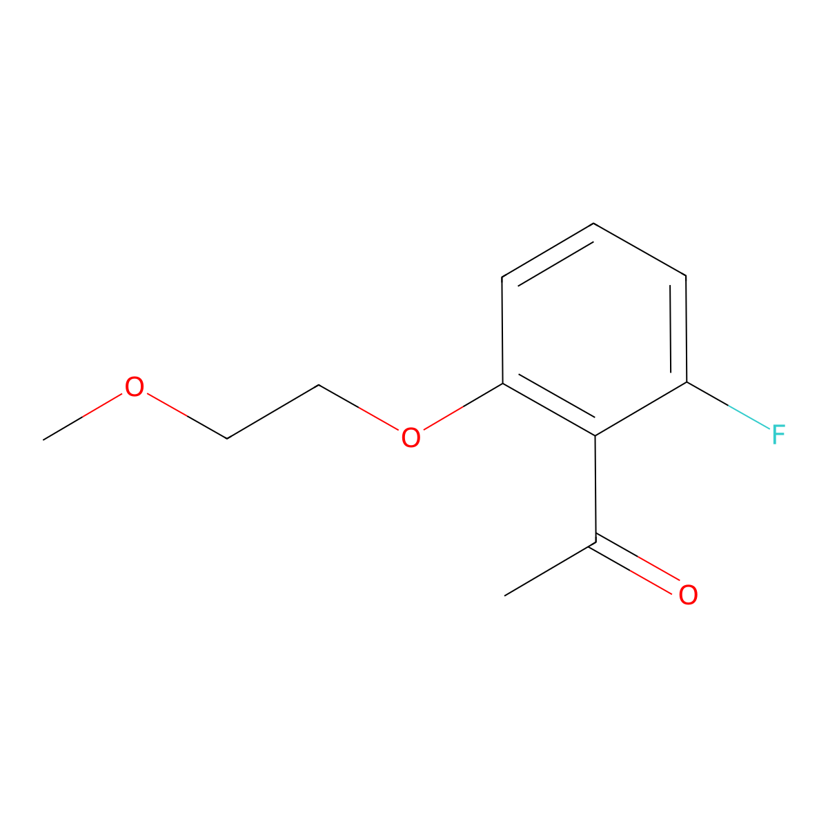 1-[2-Fluoro-6-(2-methoxyethoxy)phenyl]ethan-1-one molecular structure, CAS 1019625-48-9