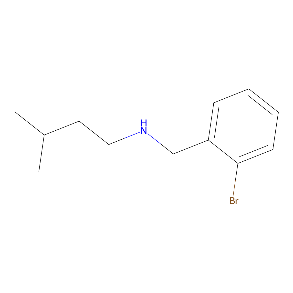 [(2-Bromophenyl)methyl](3-methylbutyl)amine molecular structure, CAS 1019625-98-9