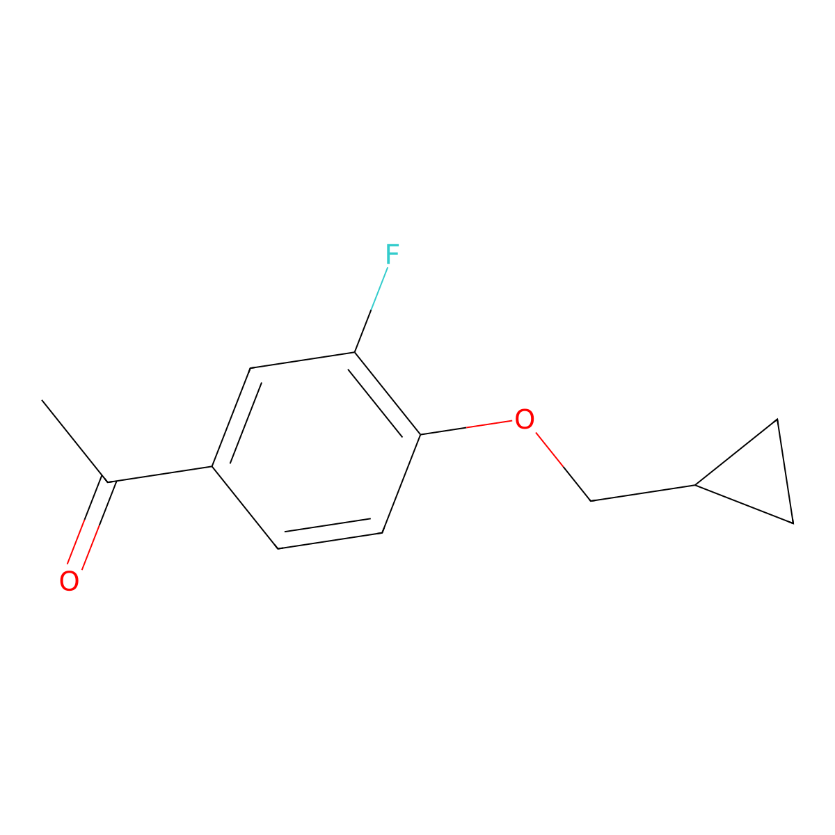 1-(4-Cyclopropylmethoxy-3-fluoro-phenyl)-ethanone molecular structure, CAS 1019626-67-5