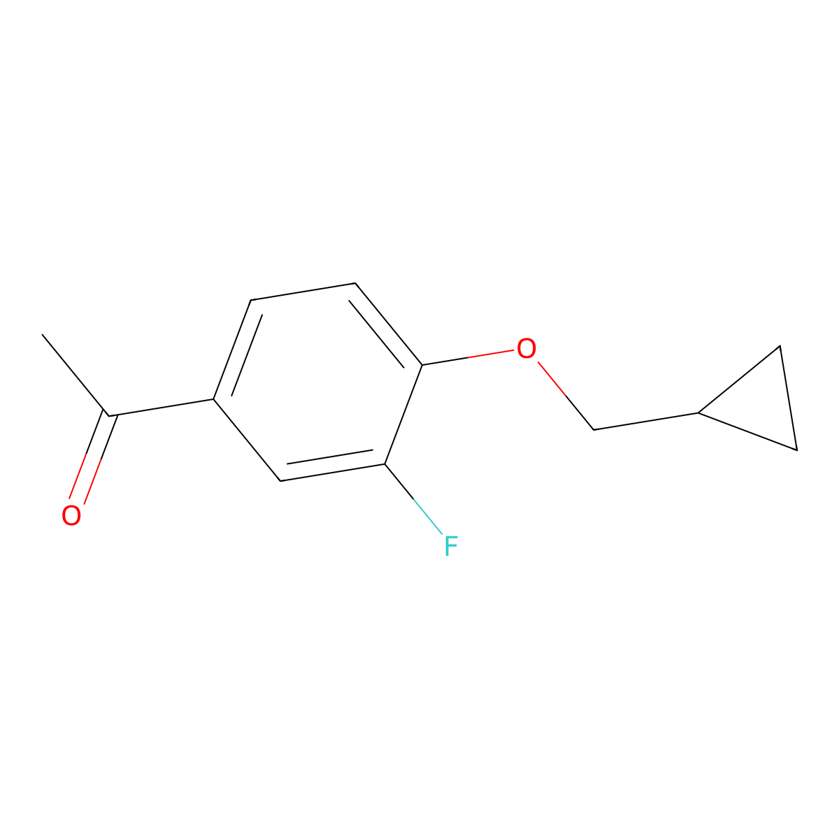 1-(4-Cyclopropylmethoxy-3-fluoro-phenyl)-ethanone molecular structure, CAS 1019626-67-5
