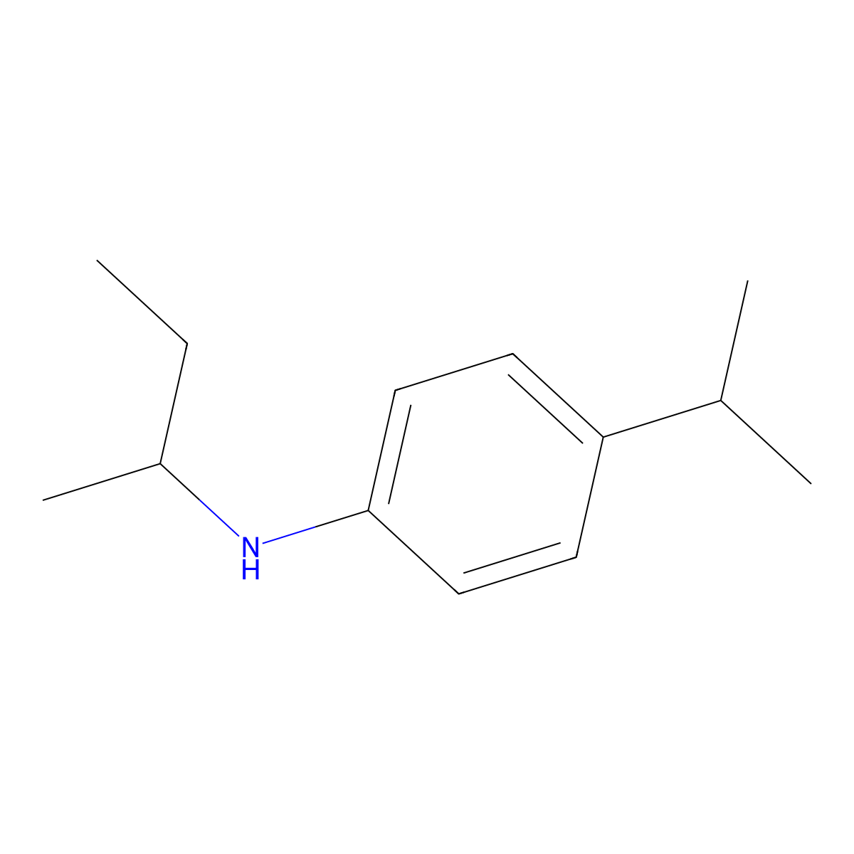 N-(butan-2-yl)-4-(propan-2-yl)aniline molecular structure, CAS 1019626-69-7
