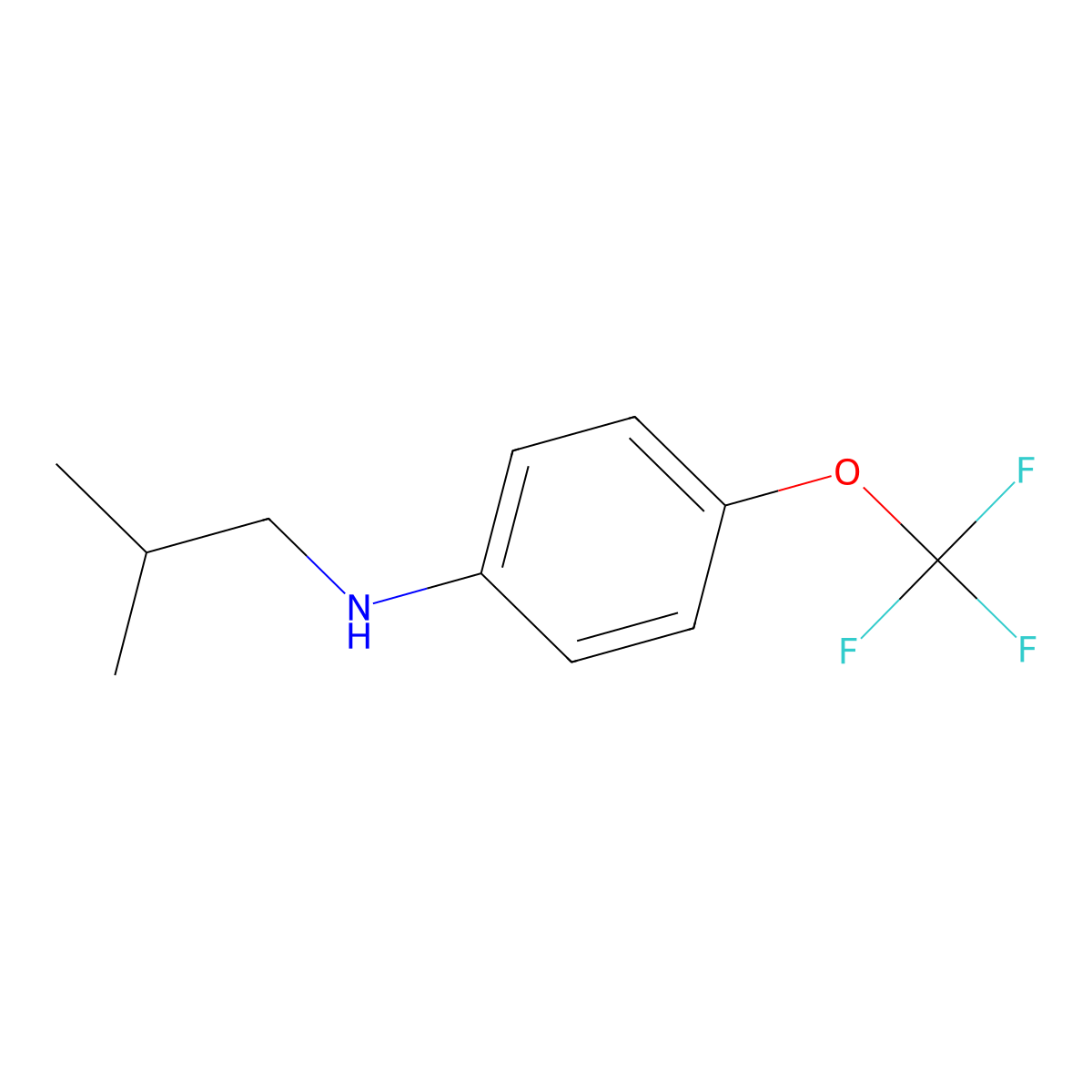 N-Isobutyl-4-(trifluoromethoxy)aniline molecular structure, CAS 1019626-78-8
