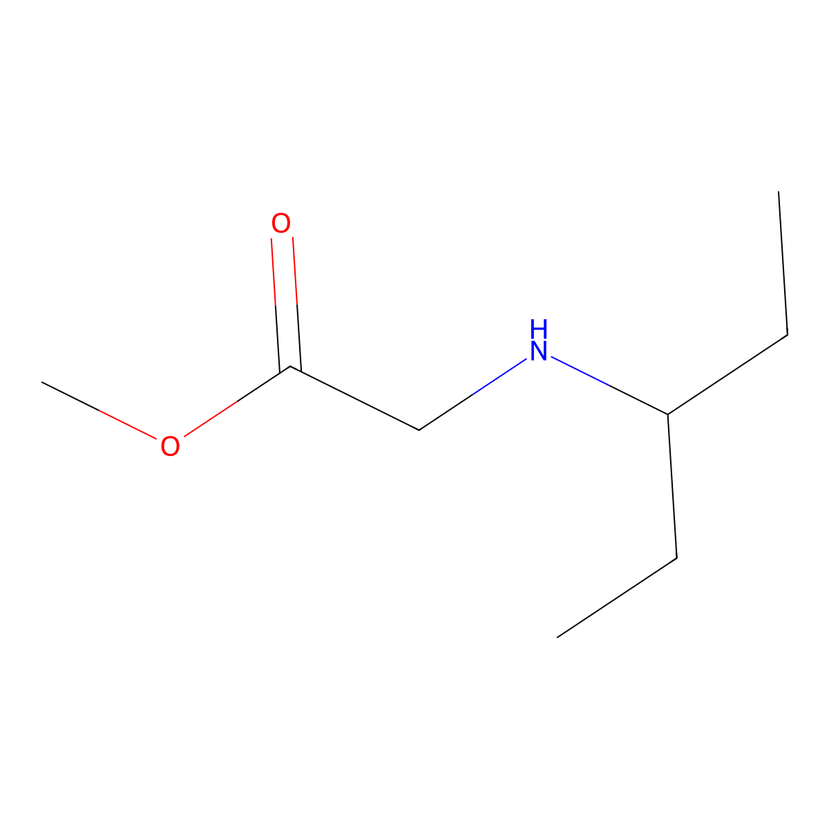 Methyl [(1-ethylpropyl)amino]acetate molecular structure, CAS 1019627-75-8