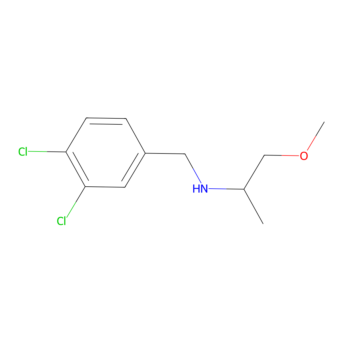 [(3,4-Dichlorophenyl)methyl](1-methoxypropan-2-YL)amine molecular structure, CAS 1019628-31-9