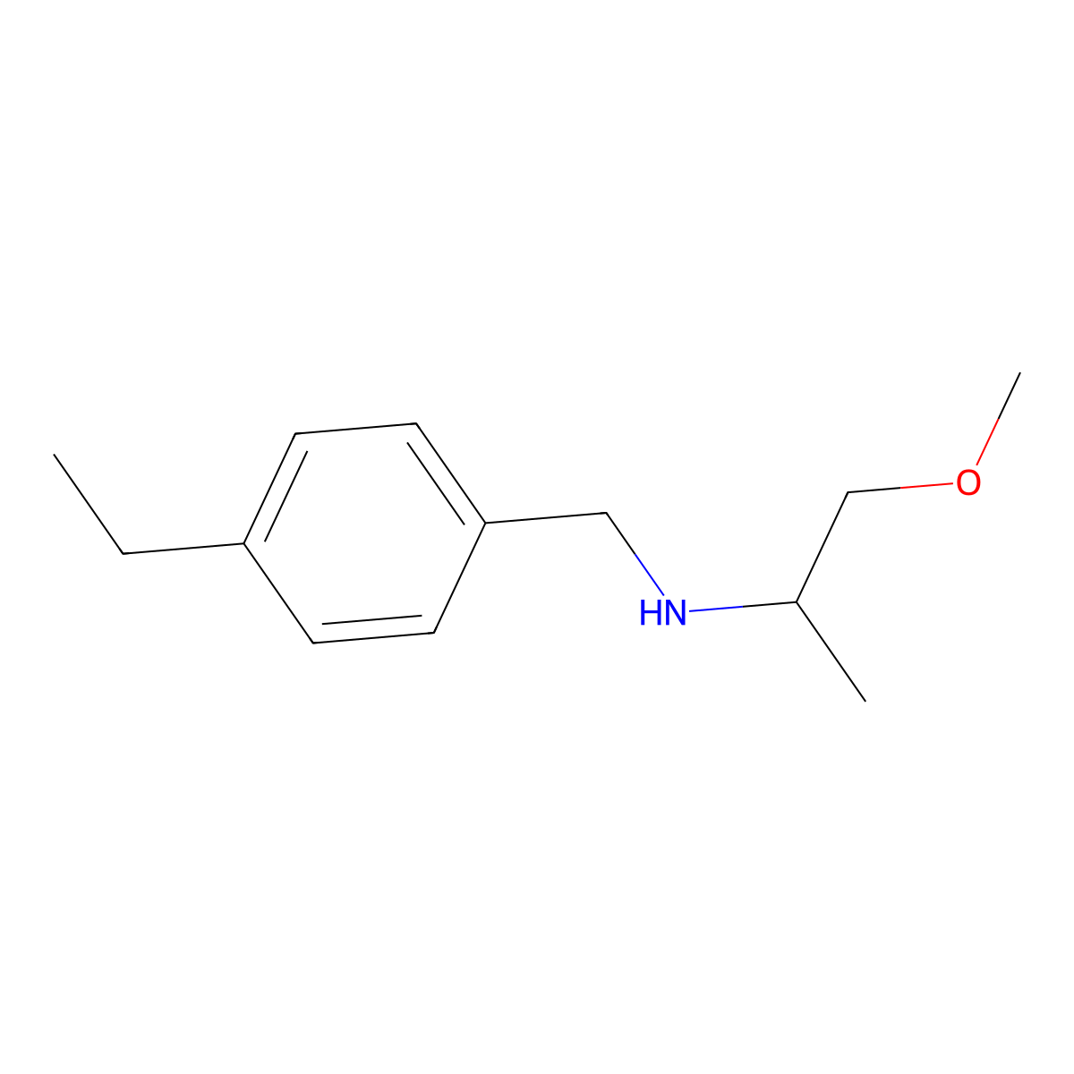 [(4-Ethylphenyl)methyl](1-methoxypropan-2-YL)amine molecular structure, CAS 1019628-37-5