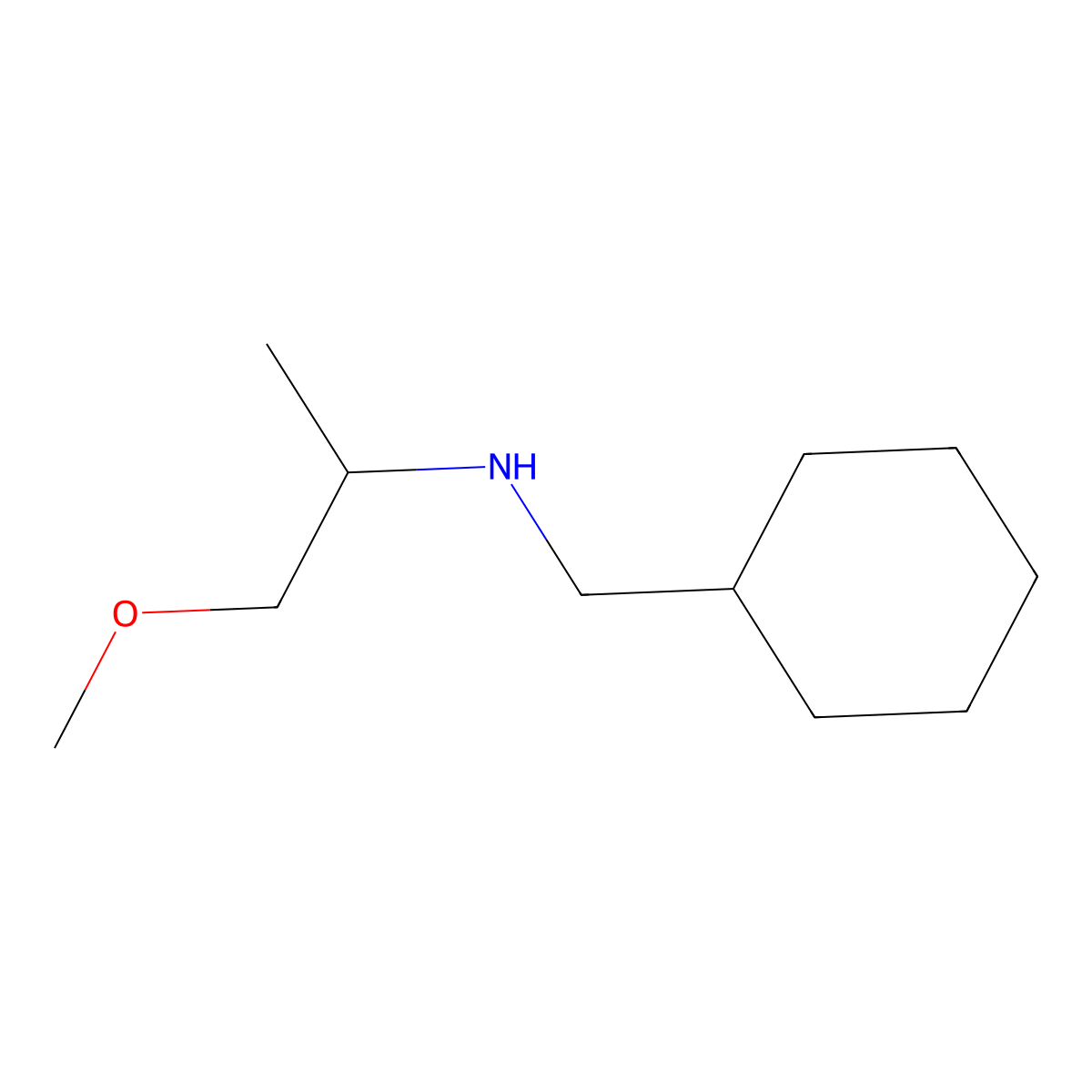(Cyclohexylmethyl)(1-methoxypropan-2-yl)amine molecular structure, CAS 1019628-49-9