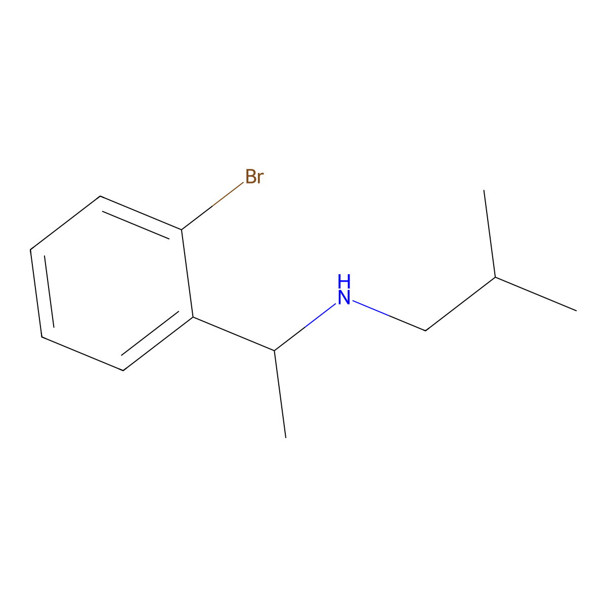 [1-(2-Bromophenyl)ethyl](2-methylpropyl)amine molecular structure, CAS 1019628-97-7