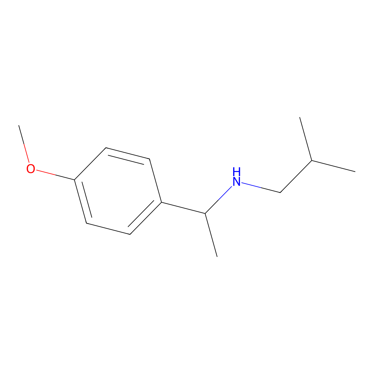 [1-(4-Methoxyphenyl)ethyl](2-methylpropyl)amine molecular structure, CAS 1019629-00-5