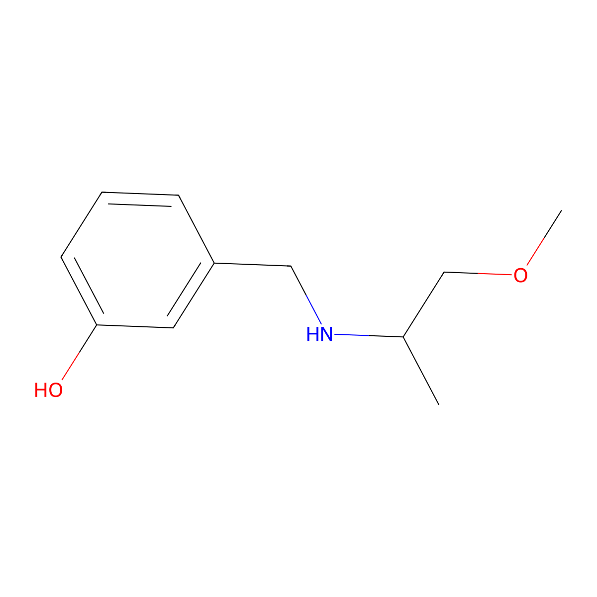3-{[(1-Methoxypropan-2-YL)amino]methyl}phenol molecular structure, CAS 1019629-40-3