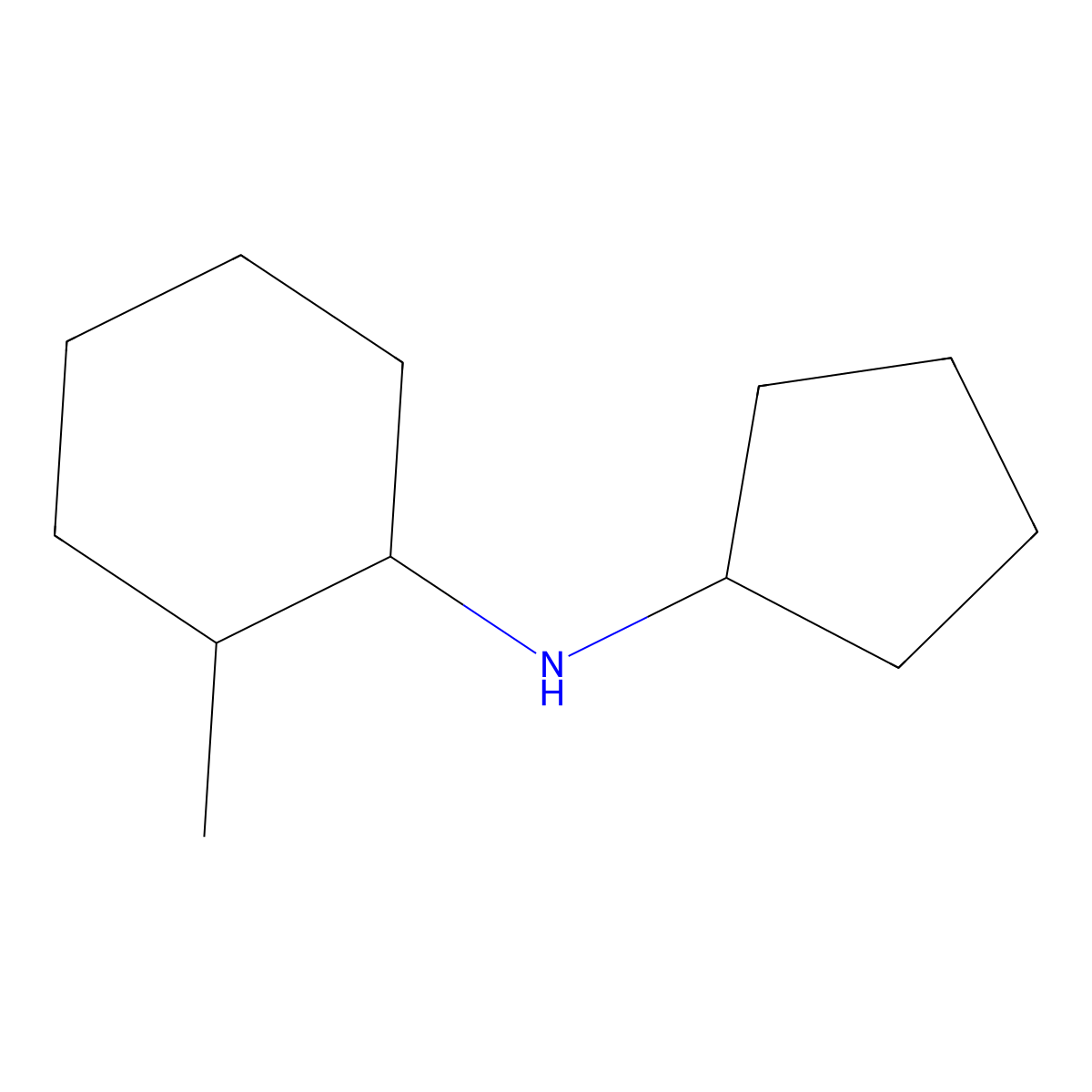 N-cyclopentyl-2-methylcyclohexan-1-amine molecular structure, CAS 1019629-78-7