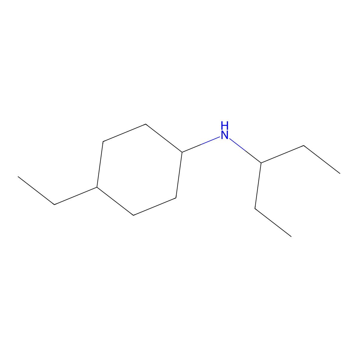 4-Ethyl-N-(pentan-3-YL)cyclohexan-1-amine molecular structure, CAS 1019630-86-4