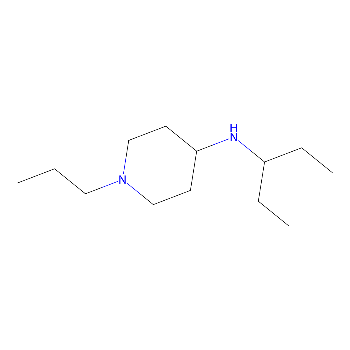 N-(Pentan-3-YL)-1-propylpiperidin-4-amine molecular structure, CAS 1019630-89-7
