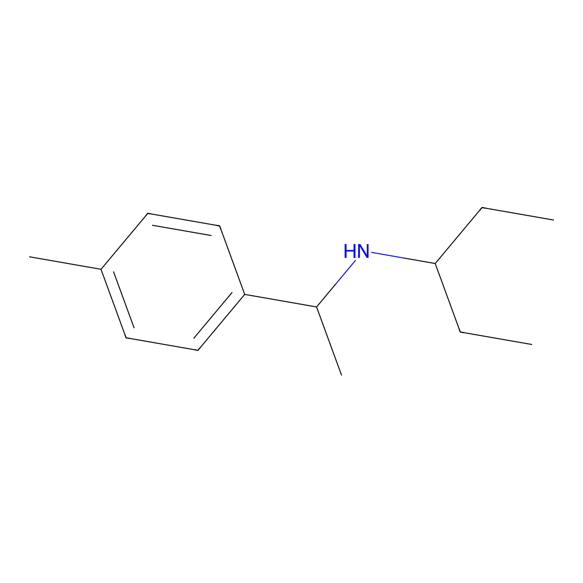[1-(4-Methylphenyl)ethyl](pentan-3-YL)amine molecular structure, CAS 1019631-00-5