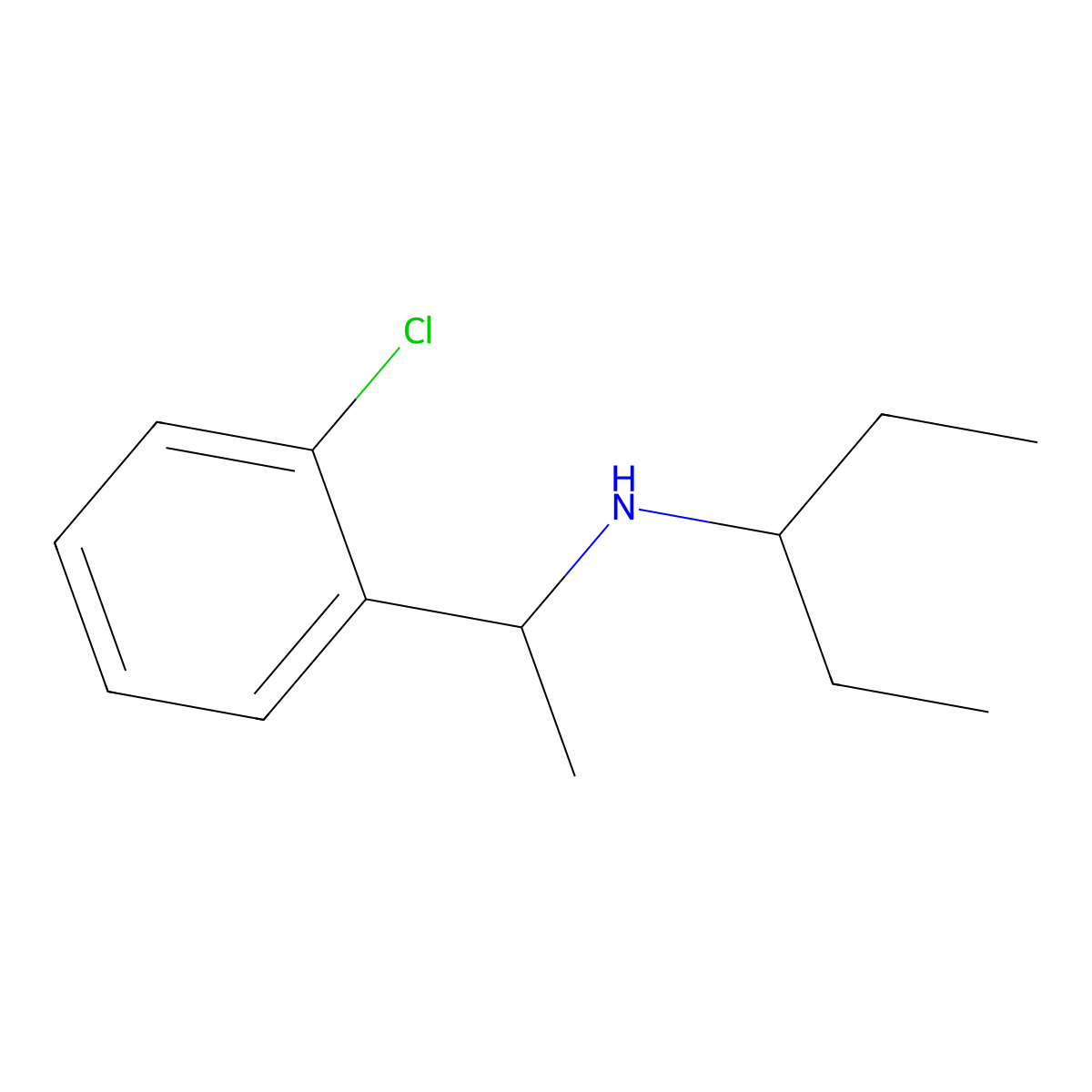 [1-(2-Chlorophenyl)ethyl](pentan-3-YL)amine molecular structure, CAS 1019631-03-8