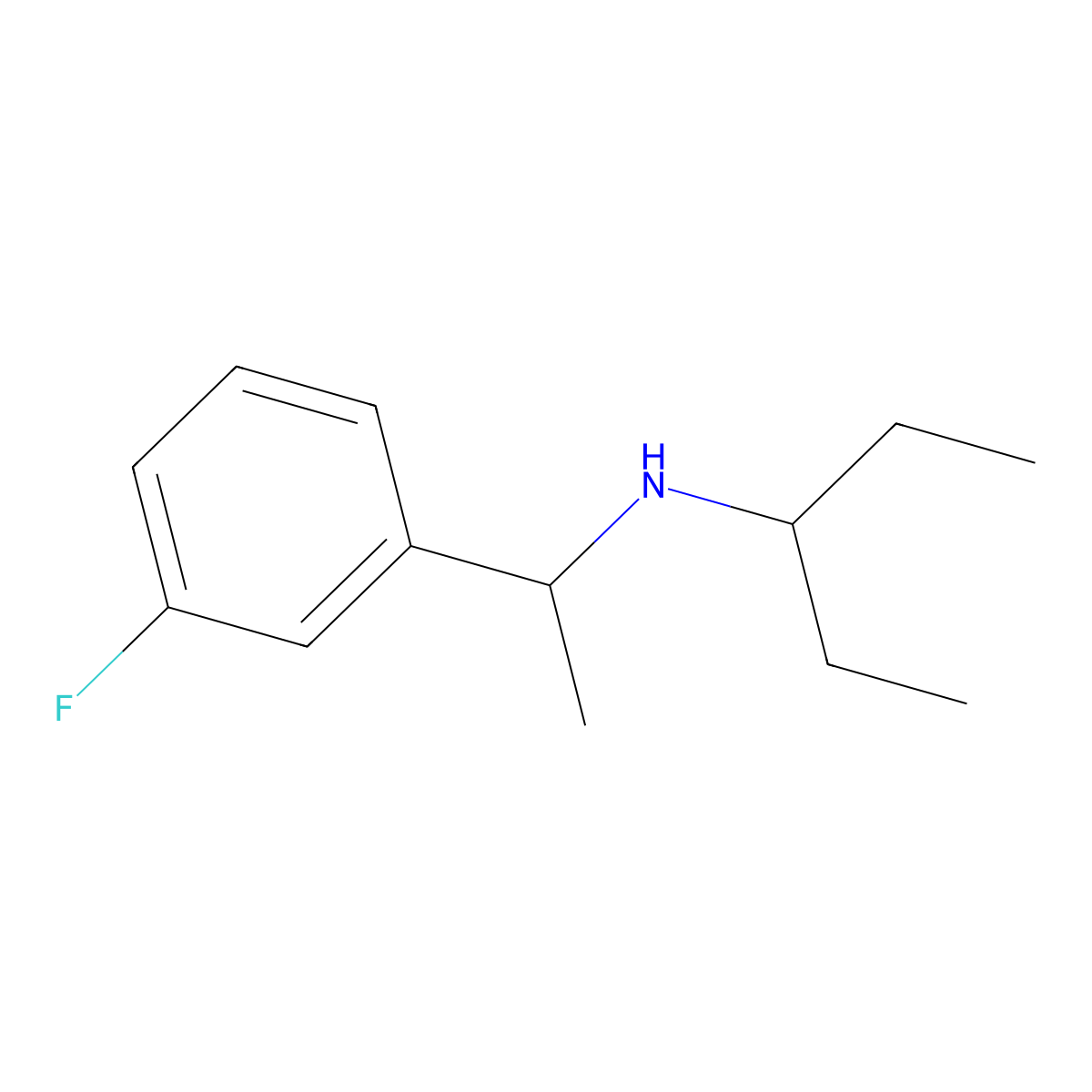 [1-(3-Fluorophenyl)ethyl](pentan-3-YL)amine molecular structure, CAS 1019631-69-6