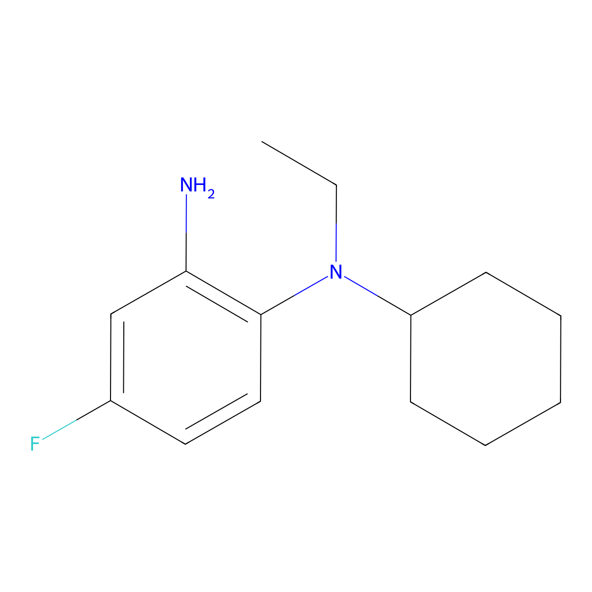 N1-Cyclohexyl-N1-ethyl-4-fluorobenzene-1,2-diamine molecular structure, CAS 1019631-76-5