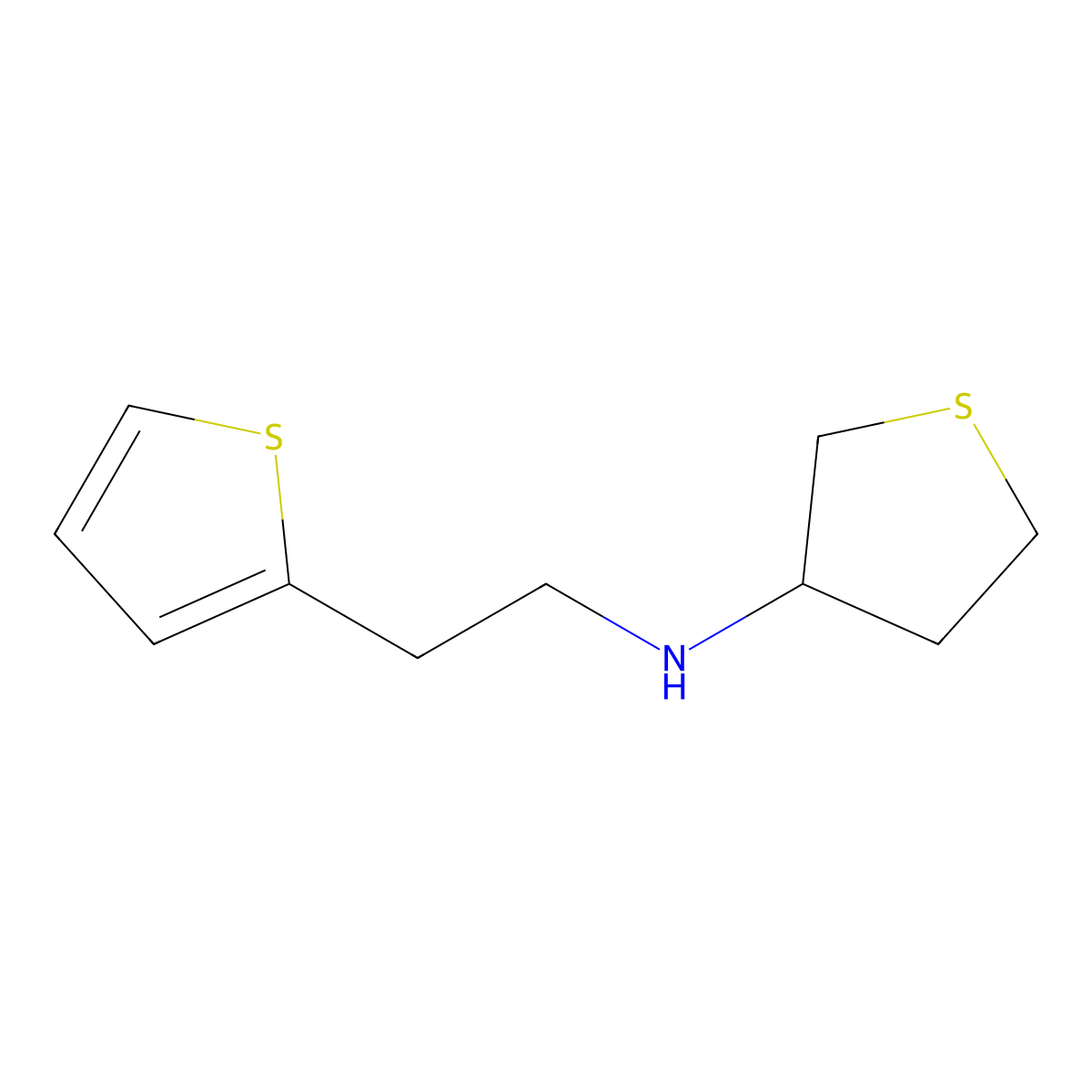 N-[2-(Thiophen-2-YL)ethyl]thiolan-3-amine molecular structure, CAS 1019631-77-6