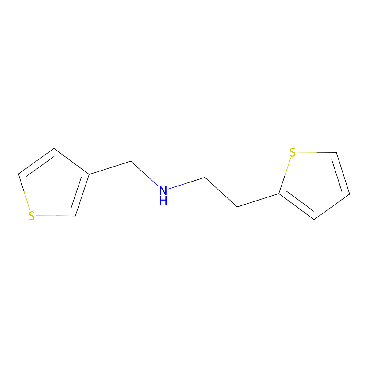 [2-(Thiophen-2-yl)ethyl][(thiophen-3-yl)methyl]amine molecular structure, CAS 1019631-80-1