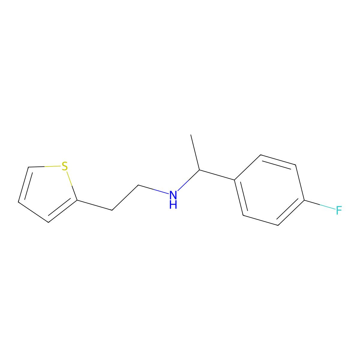 N-[1-(4-Fluorophenyl)ethyl]-2-thiopheneethanamine molecular structure, CAS 1019632-10-0