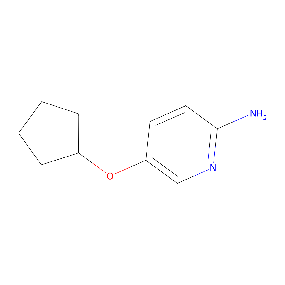 5-(Cyclopentyloxy)-2-pyridinamine molecular structure, CAS 1019632-86-0