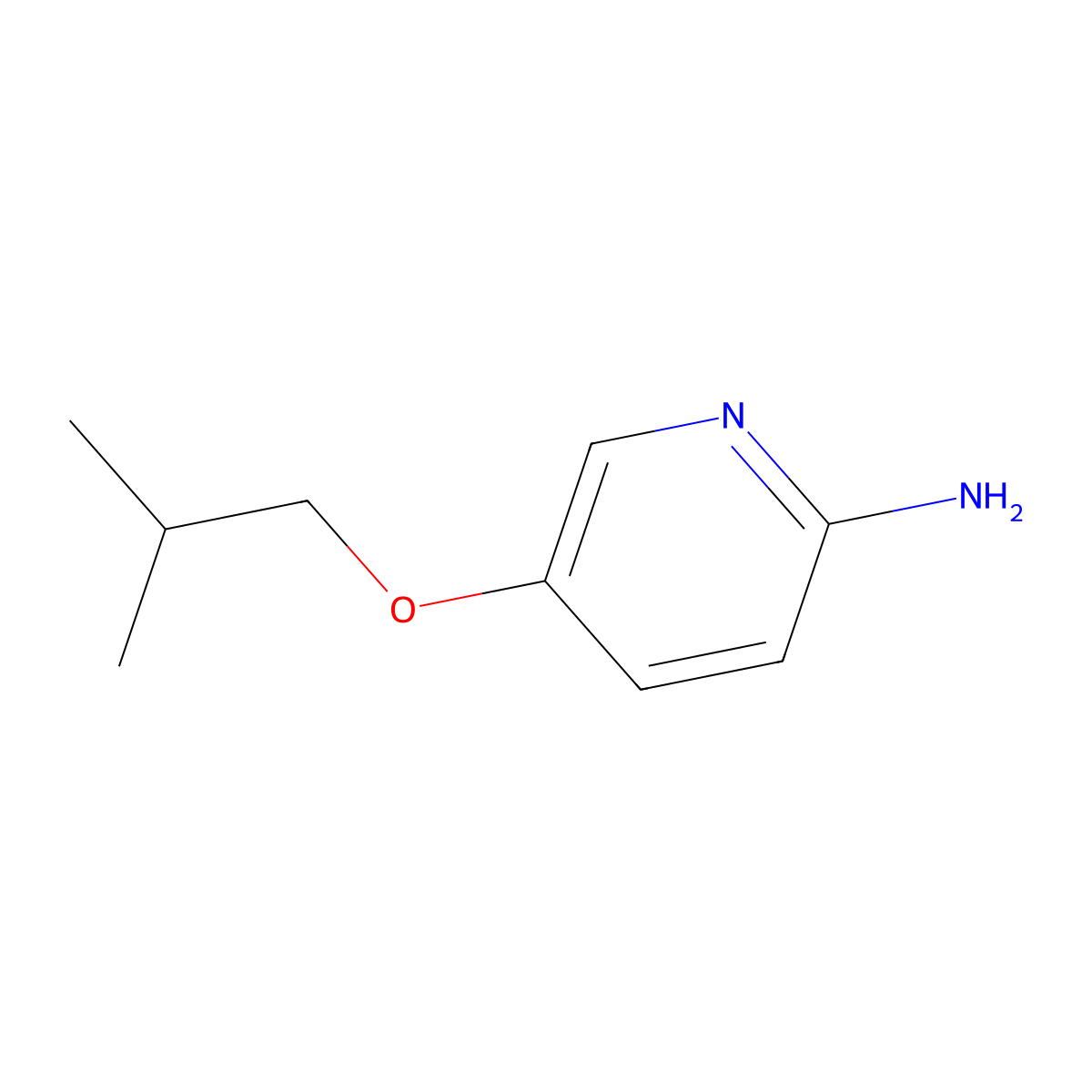 5-(2-Methylpropoxy)pyridin-2-amine molecular structure, CAS 1019633-72-7