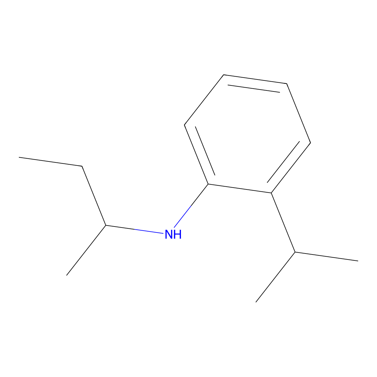 N-(butan-2-yl)-2-(propan-2-yl)aniline molecular structure, CAS 1019634-04-8