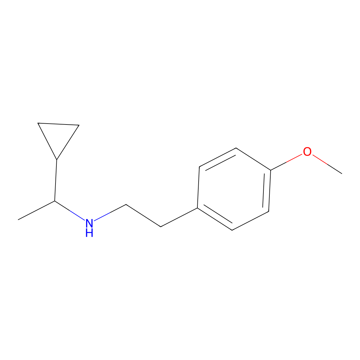 (1-Cyclopropylethyl)[2-(4-methoxyphenyl)ethyl]amine molecular structure, CAS 1019634-31-1