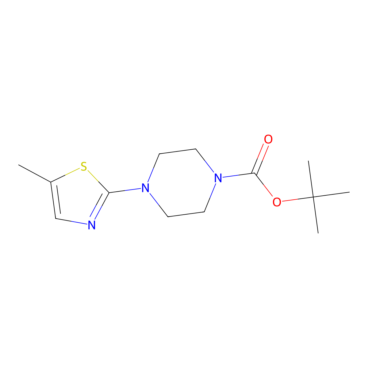 1-Boc-4-(5-Methylthiazol-2-yl)piperazine molecular structure, CAS 1019637-75-2