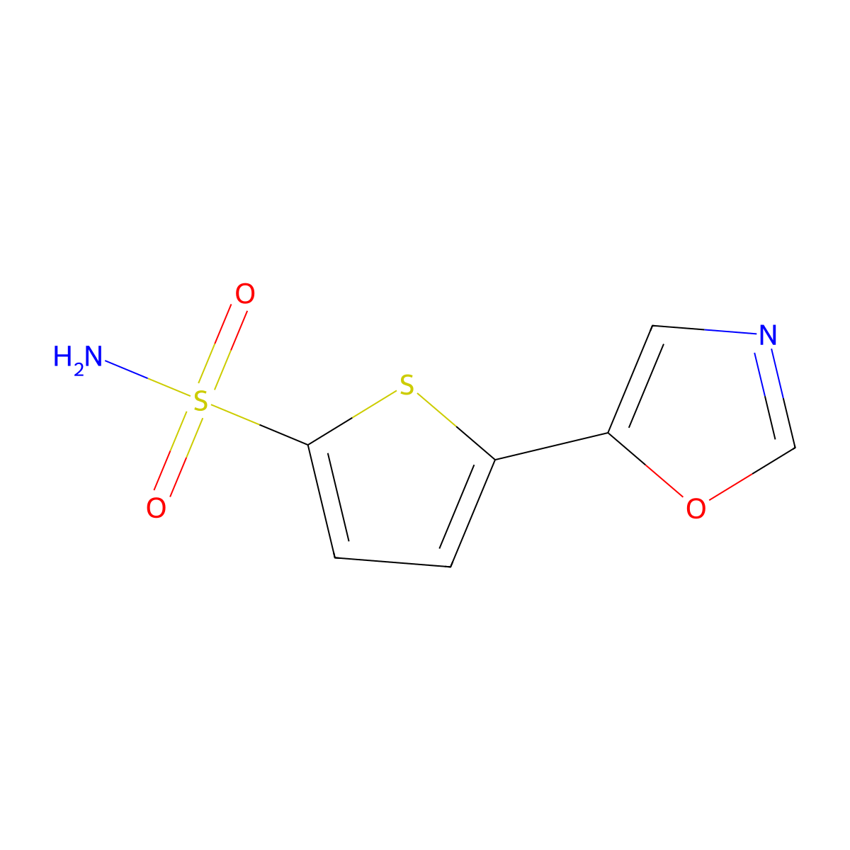5-(1,3-Oxazol-5-yl)thiophene-2-sulfonamide molecular structure, CAS 1019640-64-2
