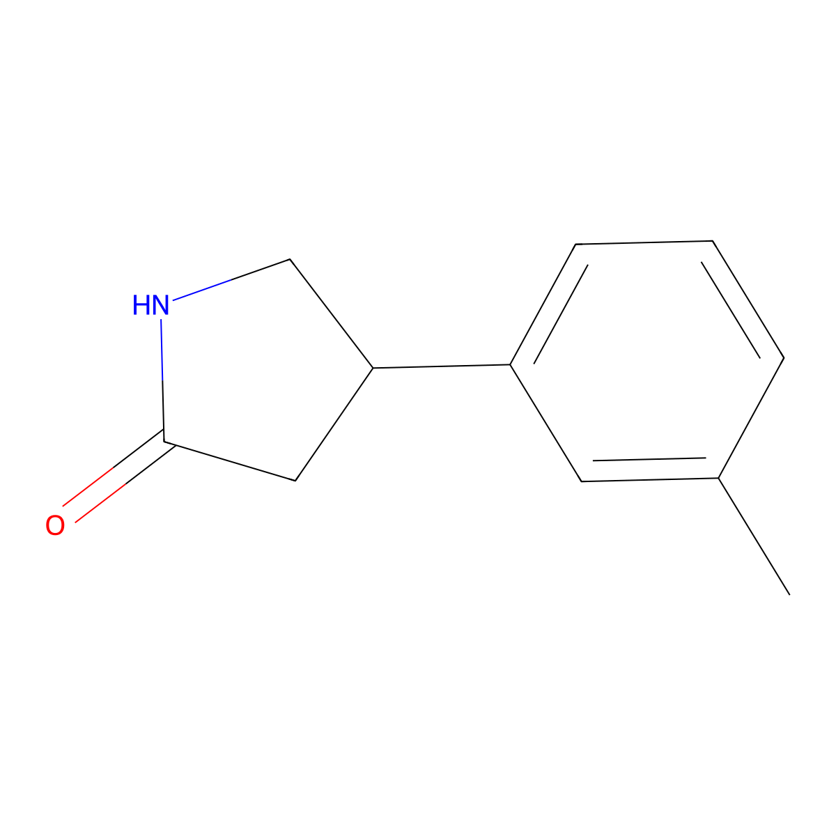 4-(3-Methylphenyl)pyrrolidin-2-one molecular structure, CAS 1019650-80-6