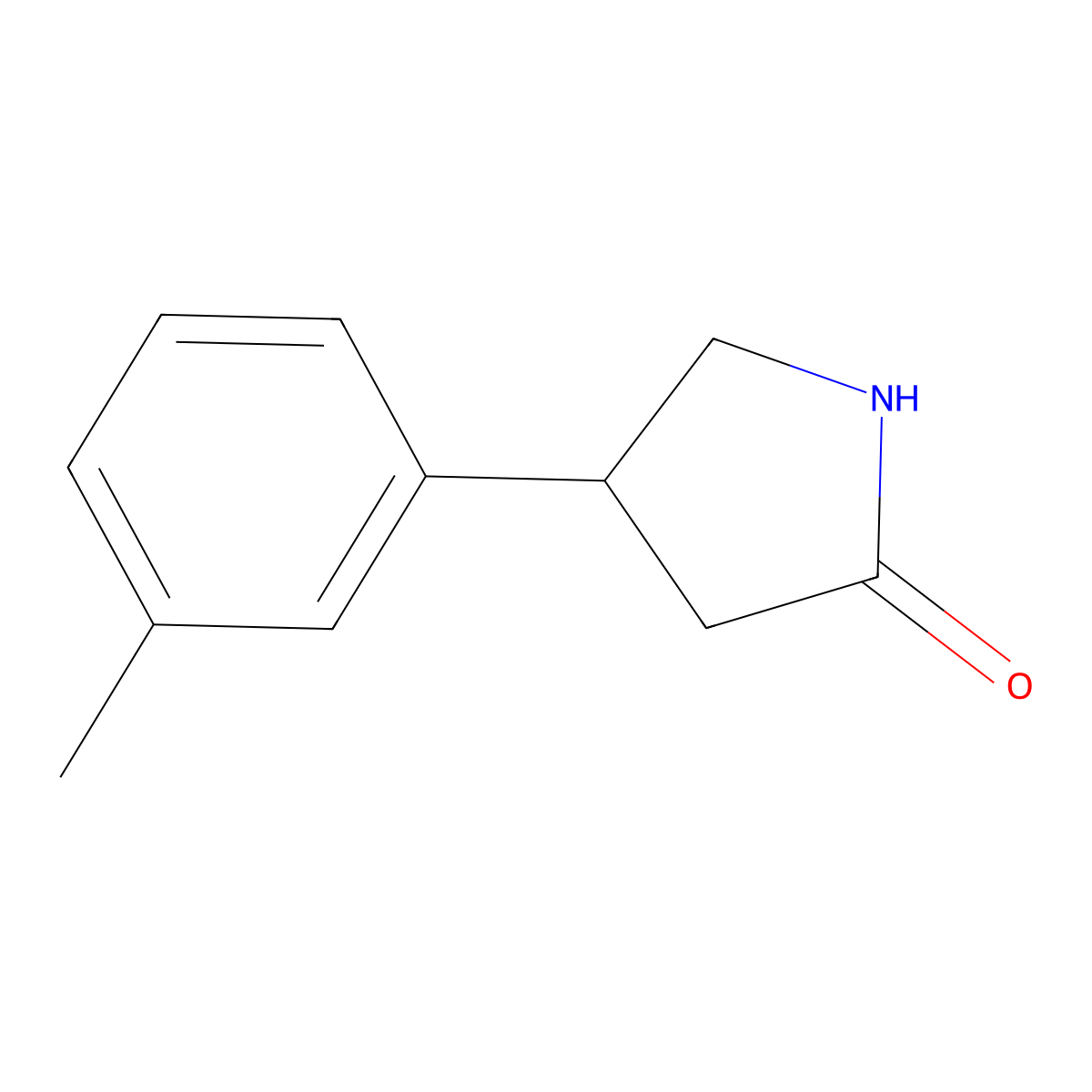 4-(3-Methylphenyl)pyrrolidin-2-one molecular structure, CAS 1019650-80-6