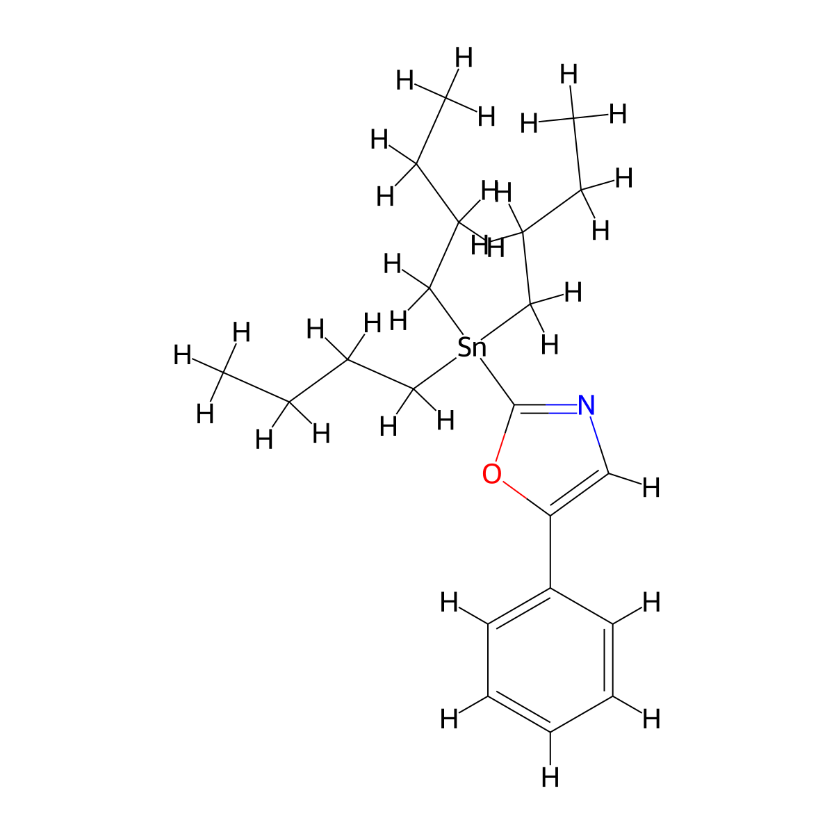 4-Phenyl-2-(tributylstannyl)-oxazole molecular structure, CAS 1019654-81-9