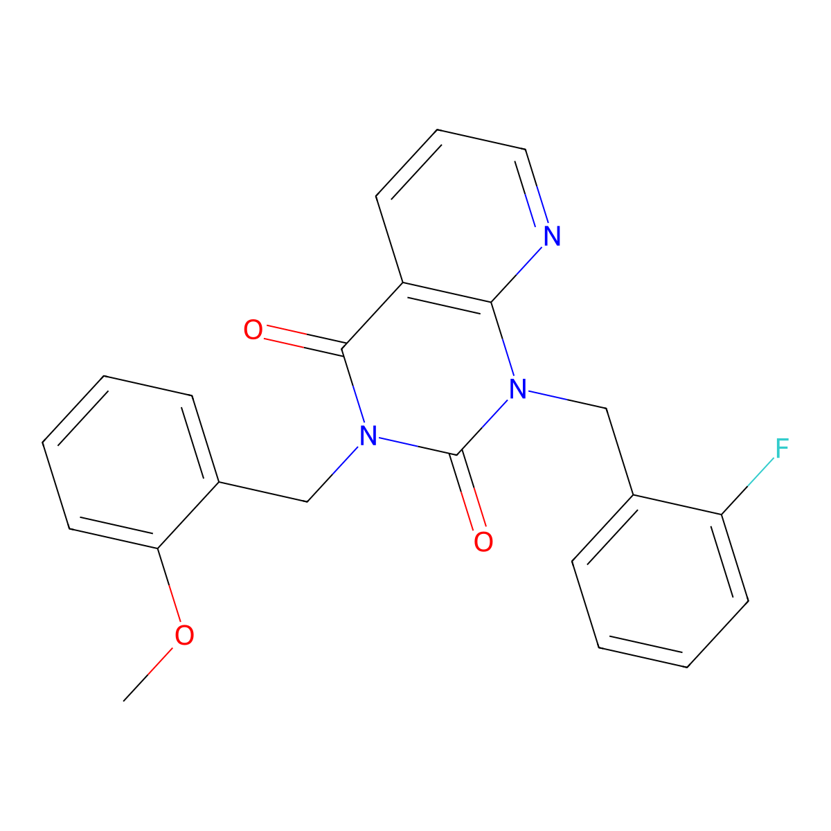 1-[(2-fluorophenyl)methyl]-3-[(2-methoxyphenyl)methyl]-1H,2H,3H,4H-pyrido[2,3-d]pyrimidine-2,4-dione molecular structure, CAS 1019656-36-0