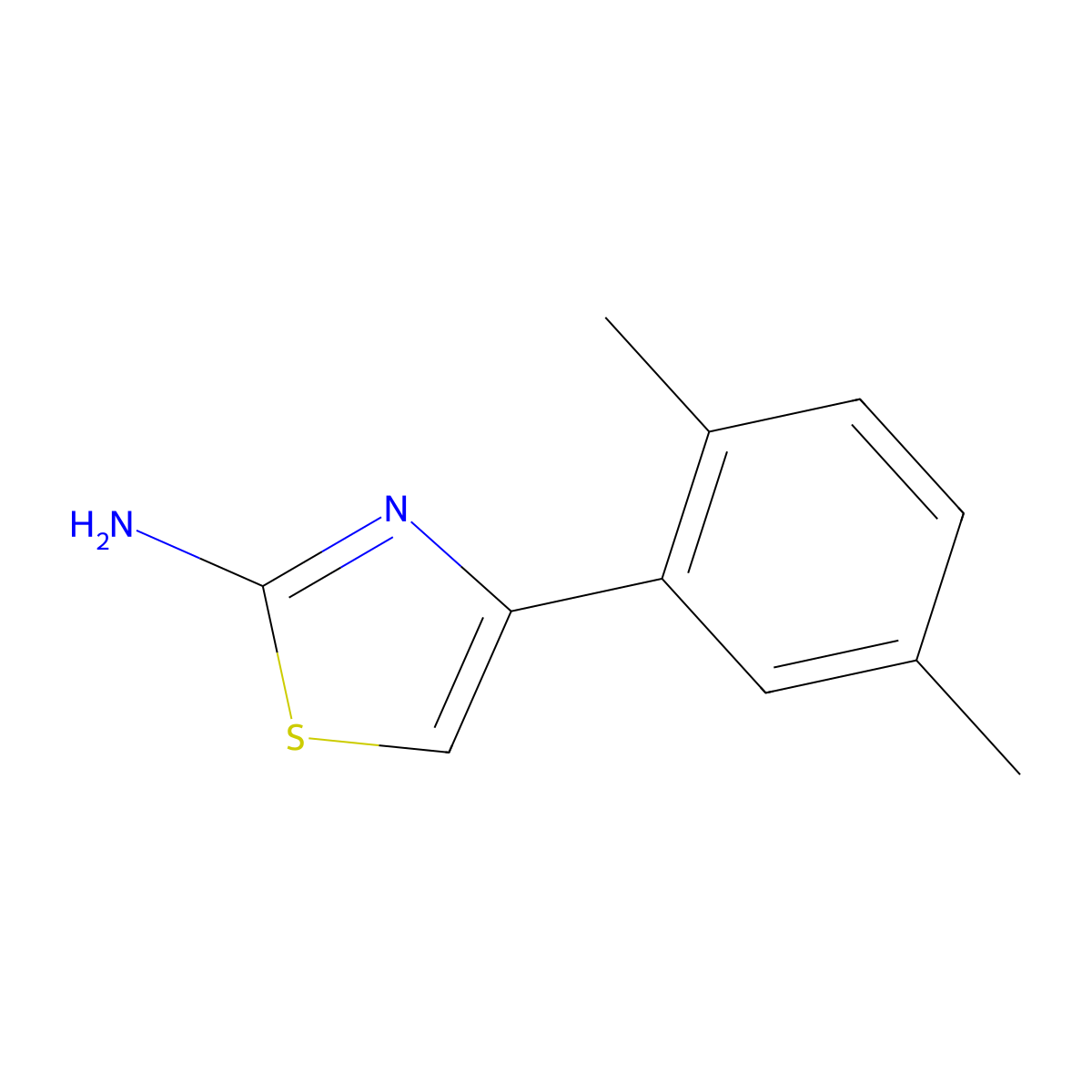 4-(2,5-Dimethylphenyl)-1,3-thiazol-2-amine molecular structure, CAS 101967-39-9