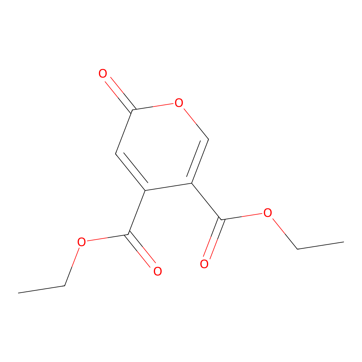 Diethyl 2-oxo-2H-pyran-4,5-dicarboxylate molecular structure, CAS 101967-99-1