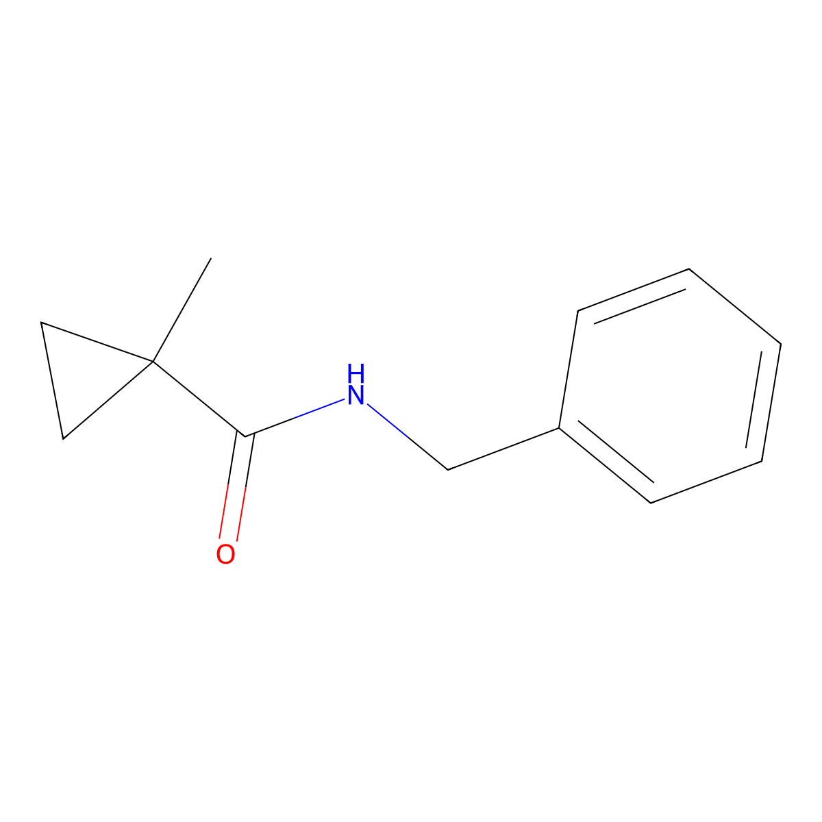 N-Benzyl-1-methylcyclopropanecarboxamide molecular structure, CAS 1019680-55-7
