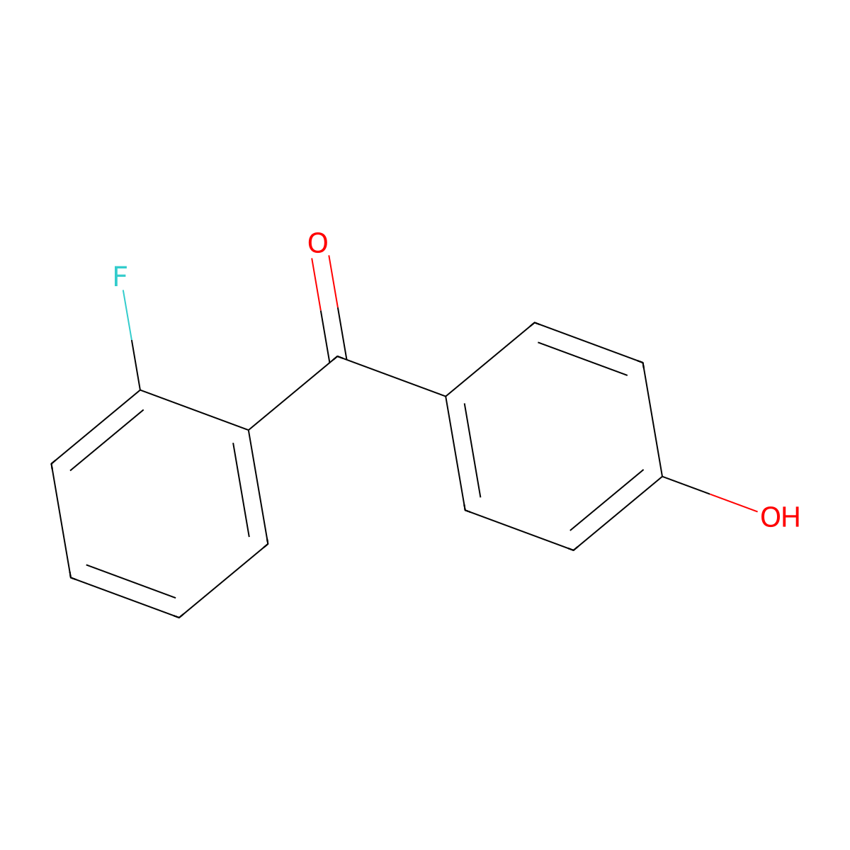 2-Fluoro-4'-hydroxybenzophenone molecular structure, CAS 101969-75-9