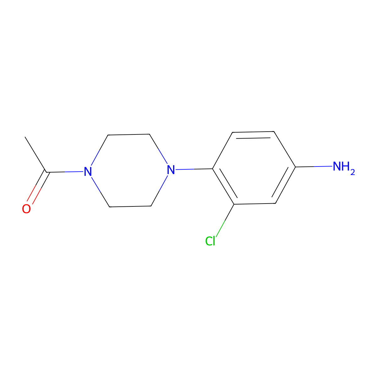 [4-(4-Acetylpiperazin-1-yl)-3-chlorophenyl]amine molecular structure, CAS 101970-41-6