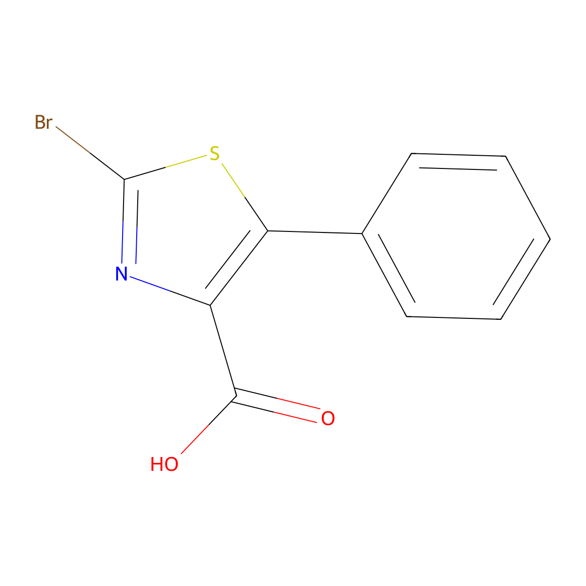 2-Bromo-5-phenyl-1,3-thiazole-4-carboxylic acid molecular structure, CAS 1019704-99-4