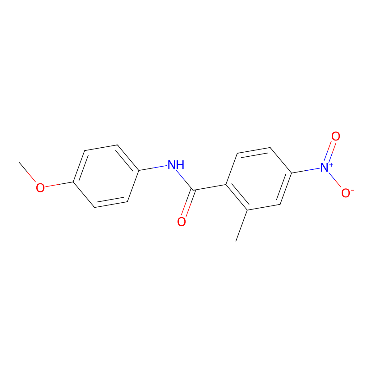N-(4-methoxyphenyl)-2-methyl-4-nitrobenzamide molecular structure, CAS 101971-73-7