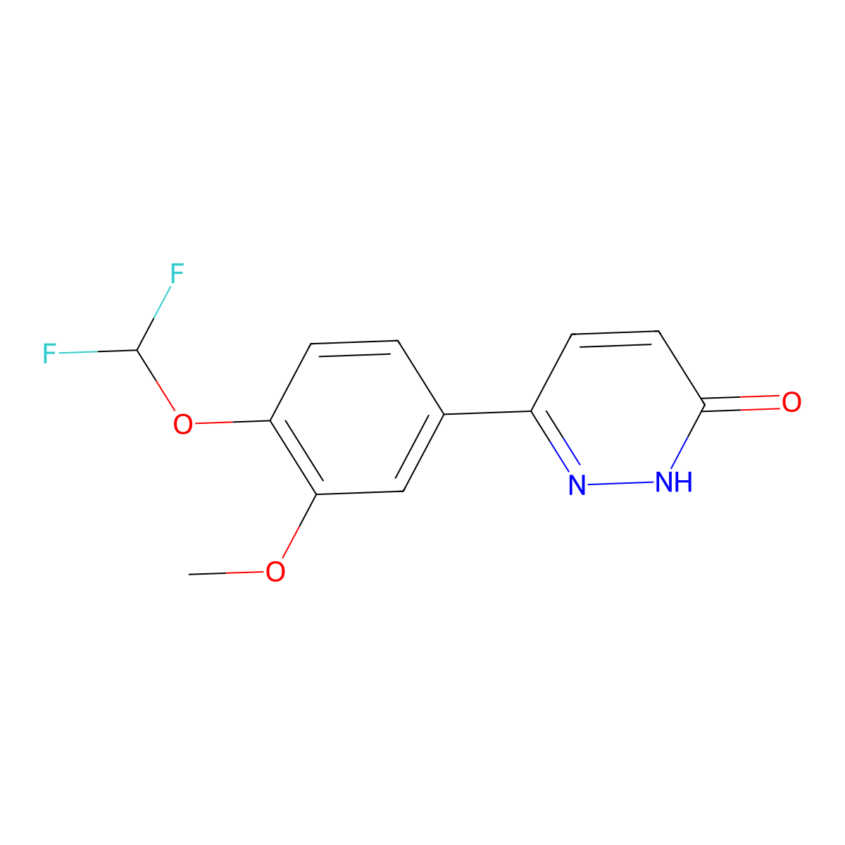 Zardaverine molecular structure, CAS 101975-10-4