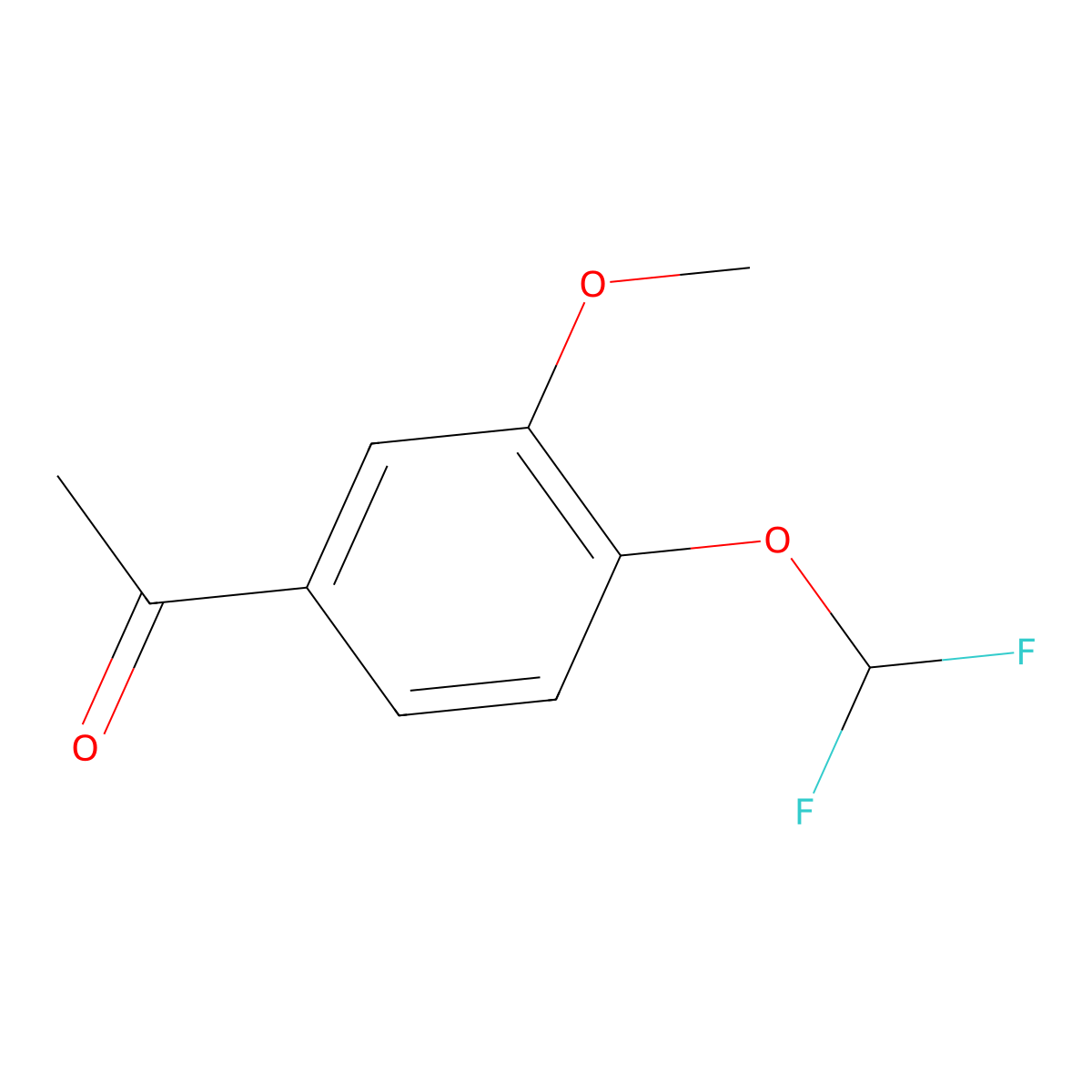1-(4-(Difluoromethoxy)-3-methoxyphenyl)ethan-1-one molecular structure, CAS 101975-20-6