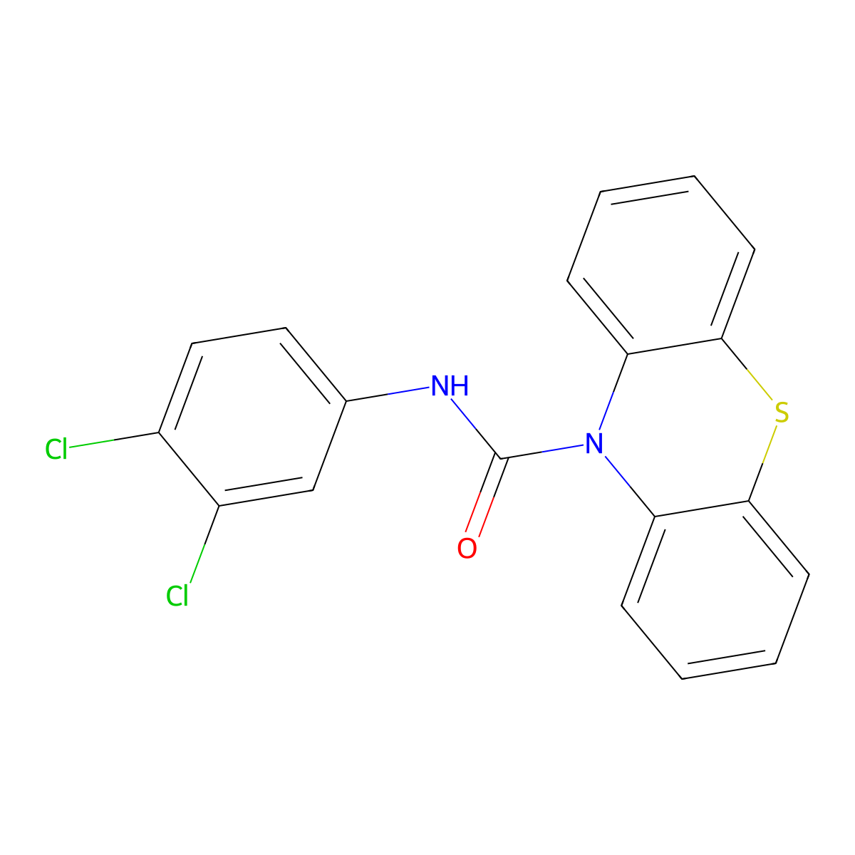 N-(3,4-Dichlorophenyl)-10H-phenothiazine-10-carboximidic acid molecular structure, CAS 101976-44-7