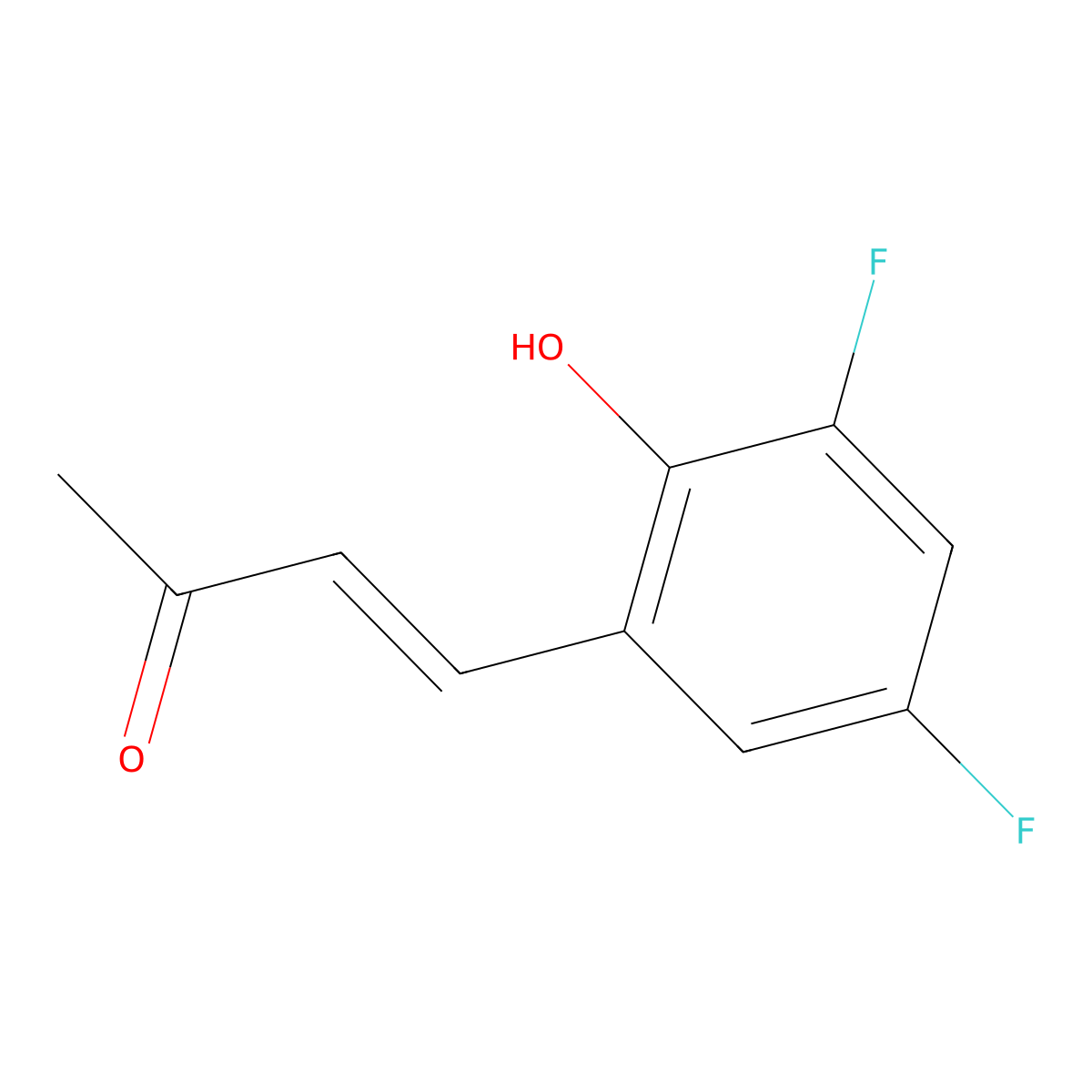 4-(3,5-Difluoro-2-hydroxyphenyl)but-3-en-2-one molecular structure, CAS 1019769-57-3