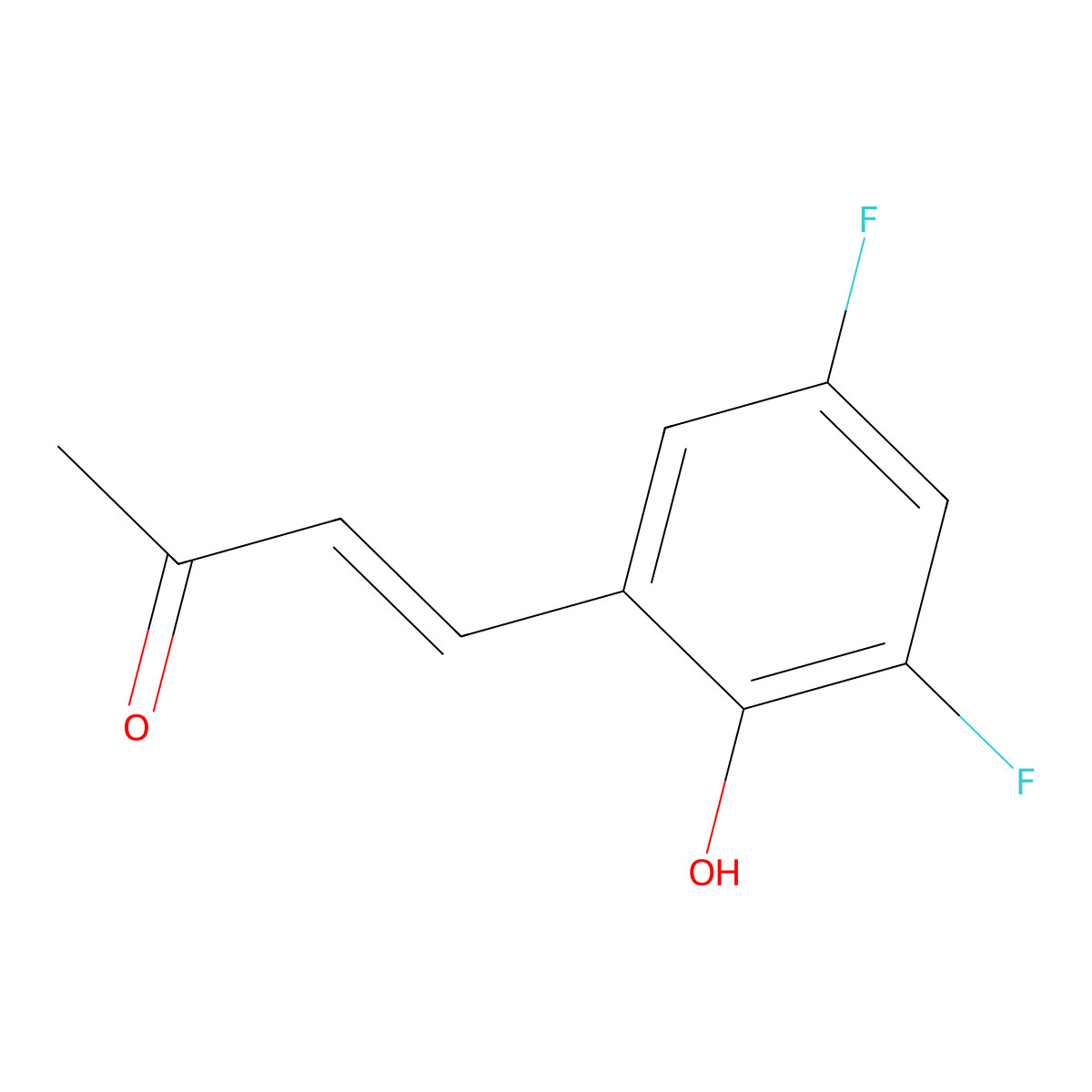 4-(3,5-Difluoro-2-hydroxyphenyl)but-3-en-2-one molecular structure, CAS 1019769-57-3